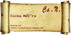 Csiba Nóra névjegykártya